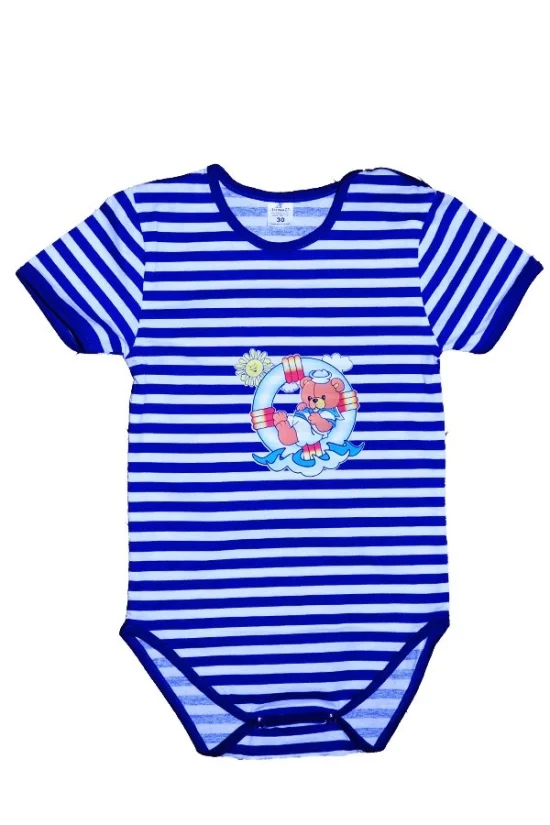 Детско Бебешко моряшко боди с къс ръкав