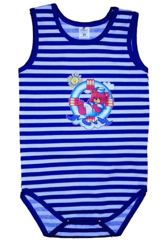 Детско Бебешко моряшко боди без ръкав