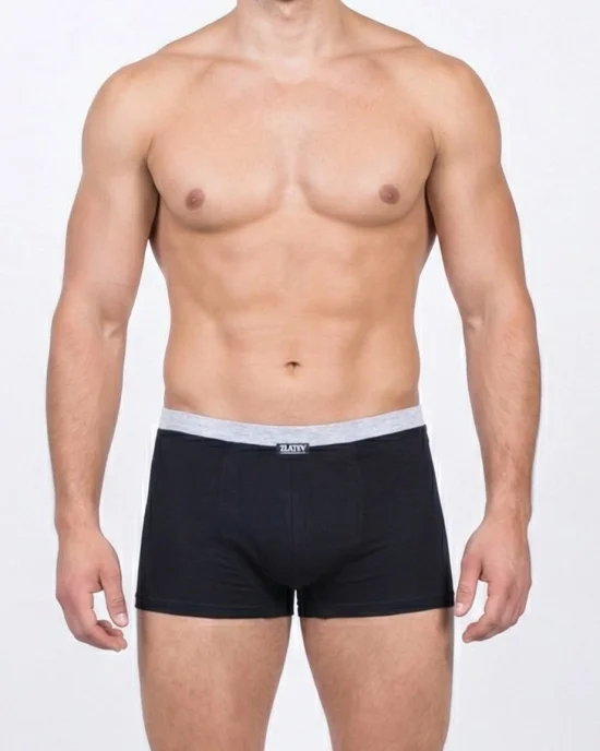 Бельо Мъжки боксер памук/еластан-черно