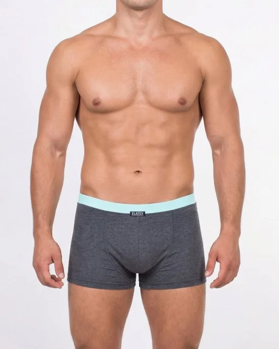 Бельо Мъжки боксер памук/еластан-антрацит