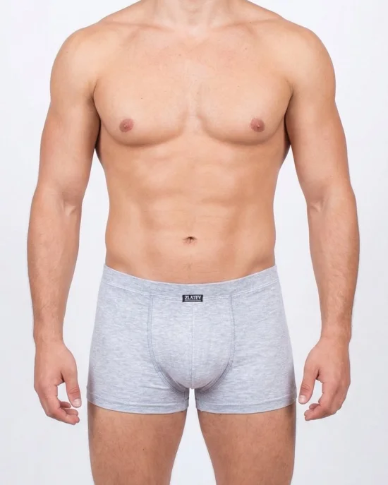 Бельо Мъжки боксер памук/еластан-сиво