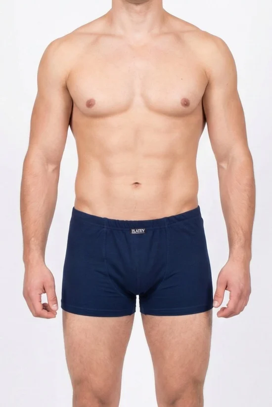 Бельо Мъжки боксер памук/еластан-тъмно синьо-2026