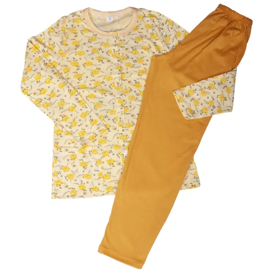 Пижами с дълъг ръкав Дамска пижама с копчета