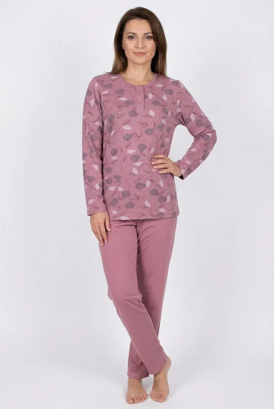 Пижами с дълъг ръкав Дамска пижама с дълъг ръкав и дълъг панталон