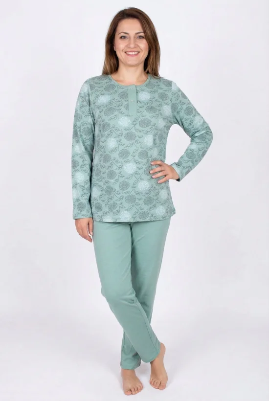 Пижами с дълъг ръкав Дамска пижама с дълъг ръкав и дълъг панталон