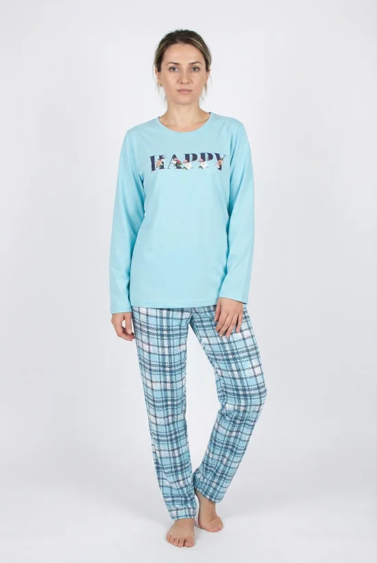 Пижами с дълъг ръкав Дамска пижама с дълъг ръкав и дълъг панталон