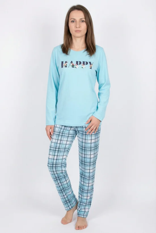 Пижами с дълъг ръкав Дамска пижама с дълъг ръкав и дълъг панталон