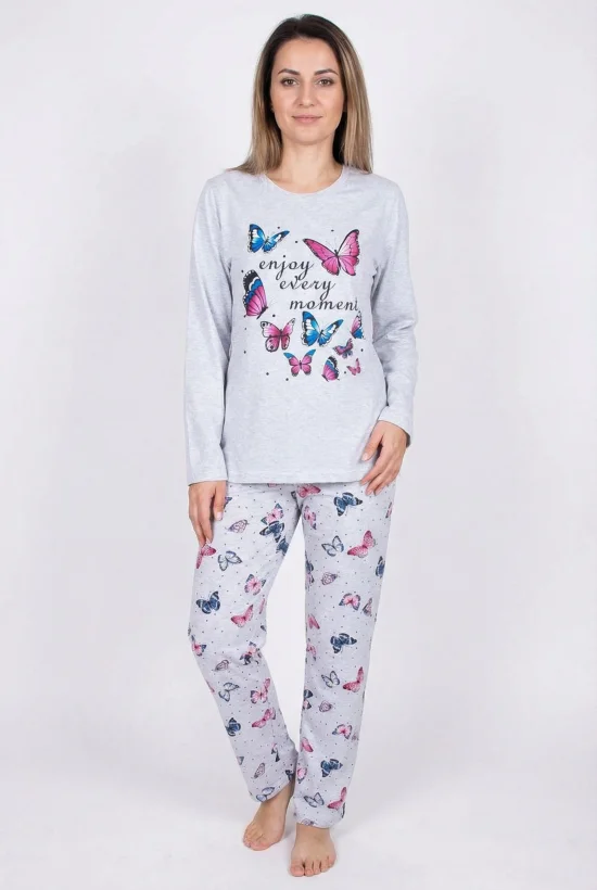 Пижами с дълъг ръкав Дамска пижама с дълъг ръкав и дълъг панталон