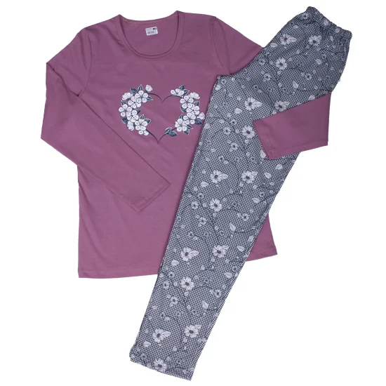 Пижами с дълъг ръкав Дамска пижама с дълъг ръкав и дълъг панталон