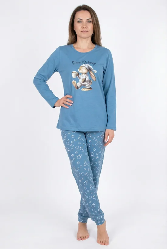 Пижами с дълъг ръкав Дамска пижама с дълъг ръкав и дълъг панталон