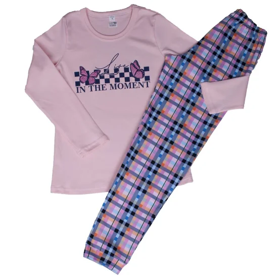 Пижами с дълъг ръкав Дамска зимна пижама интерлог