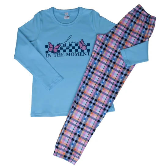 Пижами с дълъг ръкав Дамска зимна пижама интерлог