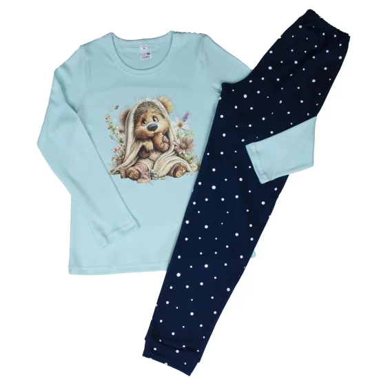 Пижами с дълъг ръкав Дамска зимна пижама интерлог