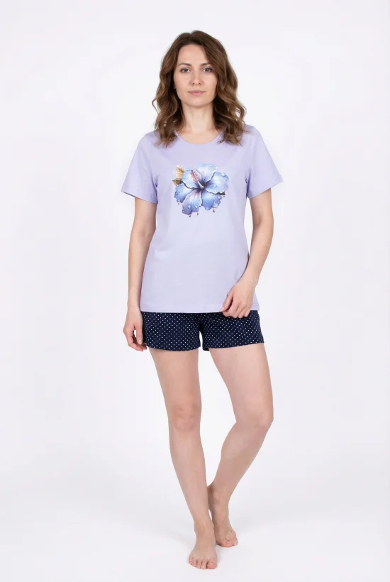 Пижами с къс ръкав Дамска пижама с къс ръкав и къс панталон