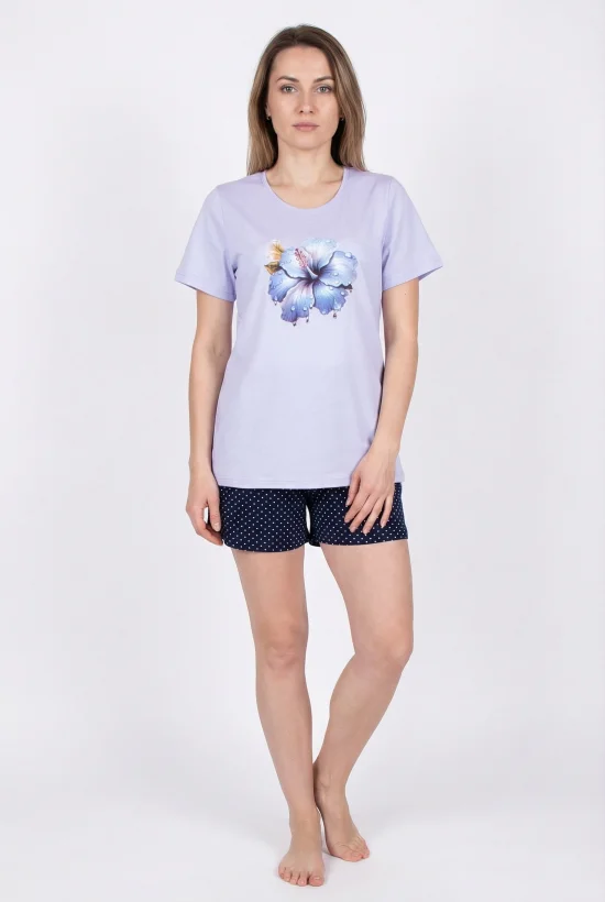 Пижами с къс ръкав Дамска пижама с къс ръкав и къс панталон