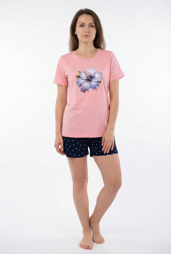 Пижами с къс ръкав Дамска пижама с къс ръкав и къс панталон