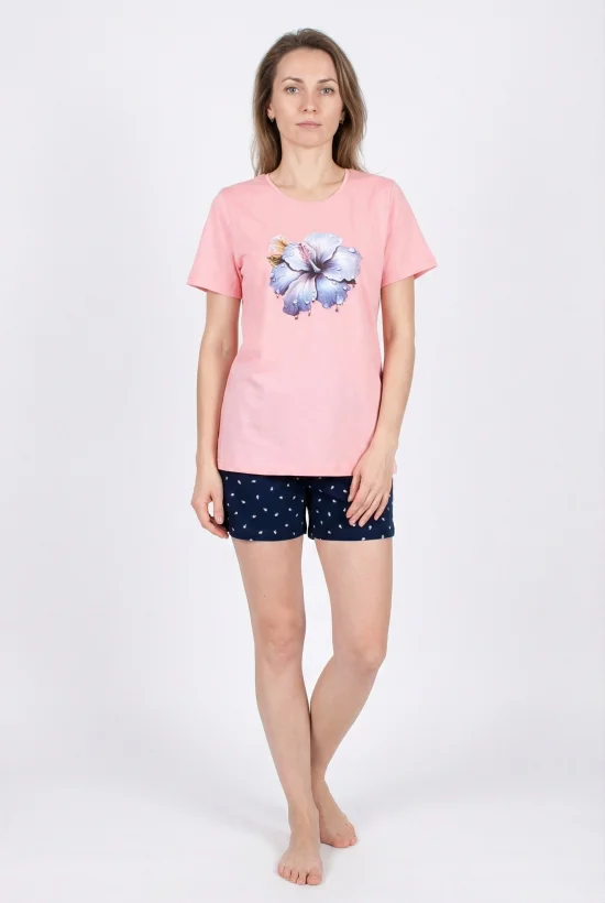 Пижами с къс ръкав Дамска пижама с къс ръкав и къс панталон