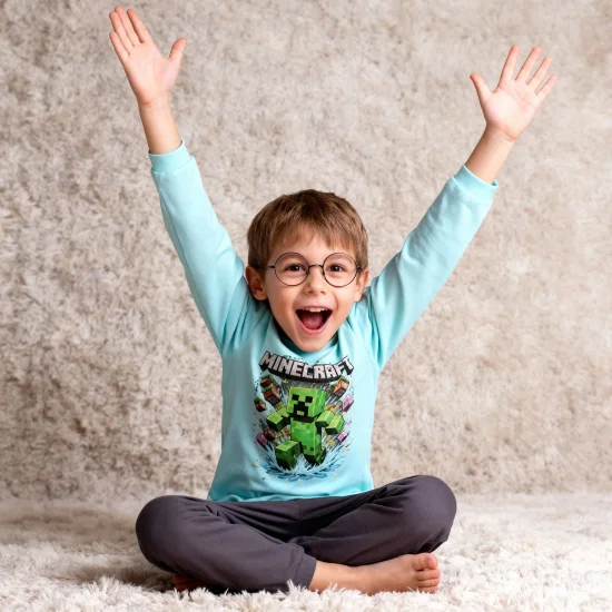 Пижами с дълъг ръкав Детска зимна пижама интерлог