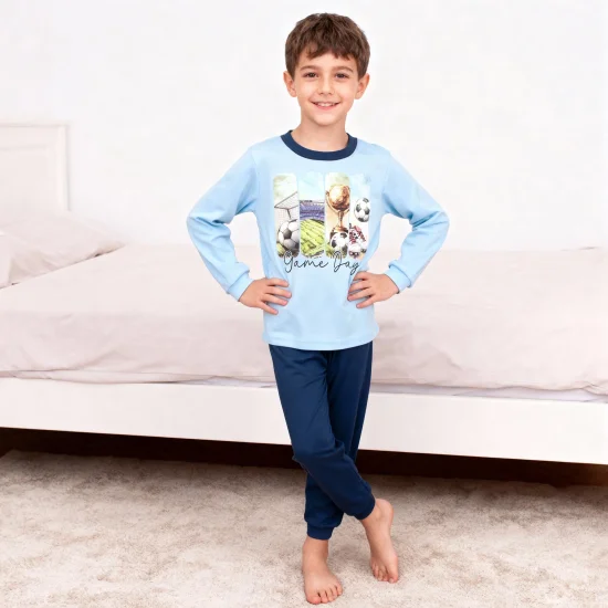 Пижами с дълъг ръкав Детска зимна пижама интерлог