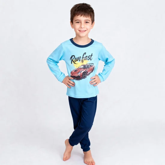 Пижами с дълъг ръкав Детска зимна пижама интерлог