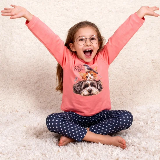 Пижами с дълъг ръкав Детска зимна пижама интерлог