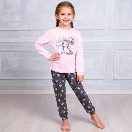 Пижами с дълъг ръкав Детска зимна пижама интерлог