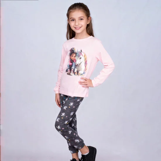 Пижами с дълъг ръкав Детска зимна пижама интерлог