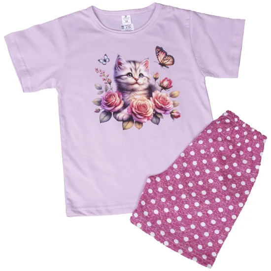 Пижами с къс ръкав Детска пижама с къс ръкав и къс панталон