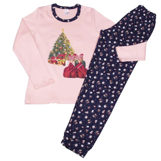 Дамски Дамска зимна коледна пижама интерлог