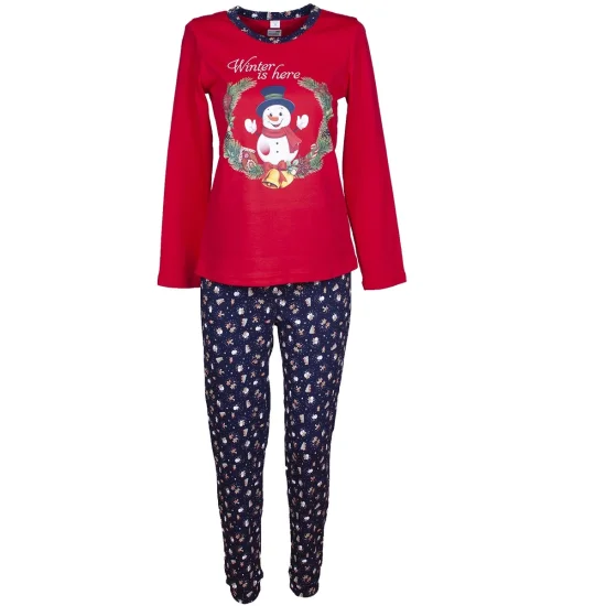 Дамски Дамска зимна коледна пижама интерлог
