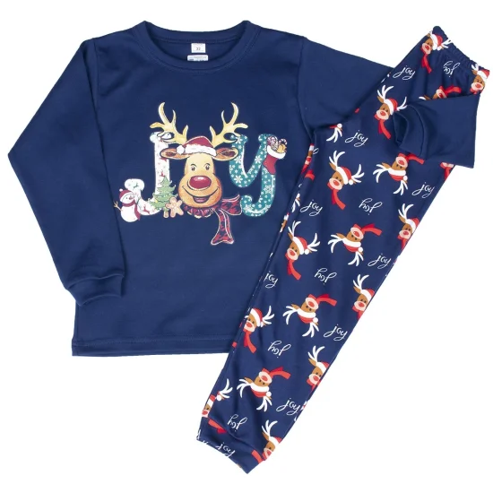 Детски Детска зимна коледна пижама интерлог