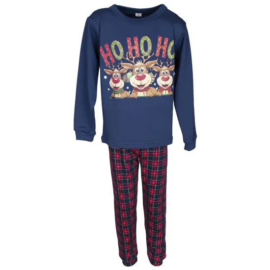 Детски Детска зимна коледна пижама интерлог