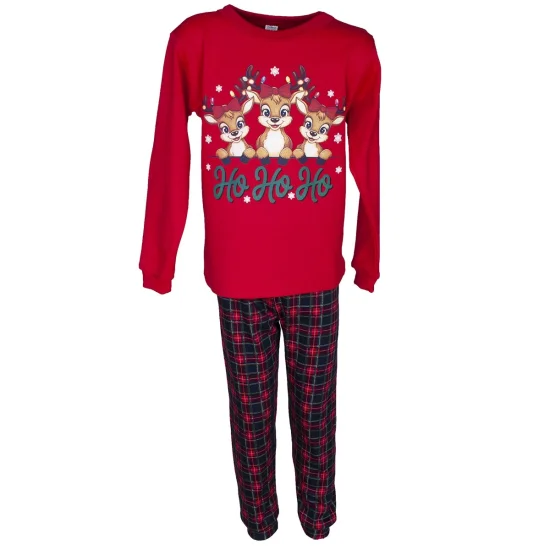 Детски Детска зимна коледна пижама интерлог