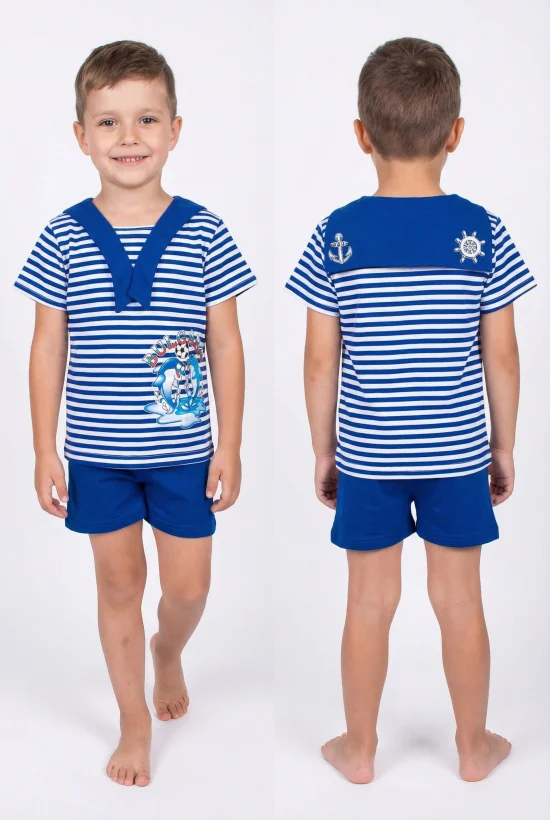 Детско Детски моряшки комплект  с матроска яка