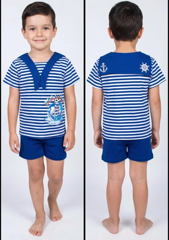 Детско Детски моряшки комплект  с матроска яка