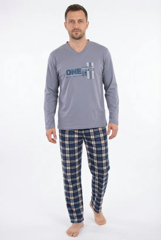 Пижами с дълъг ръкав Мъжка пижама с дълъг ръкав и дълъг панталон