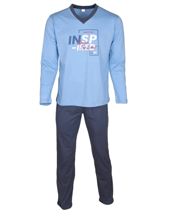 Пижами с дълъг ръкав Мъжка пижама с дълъг ръкав и дълъг панталон