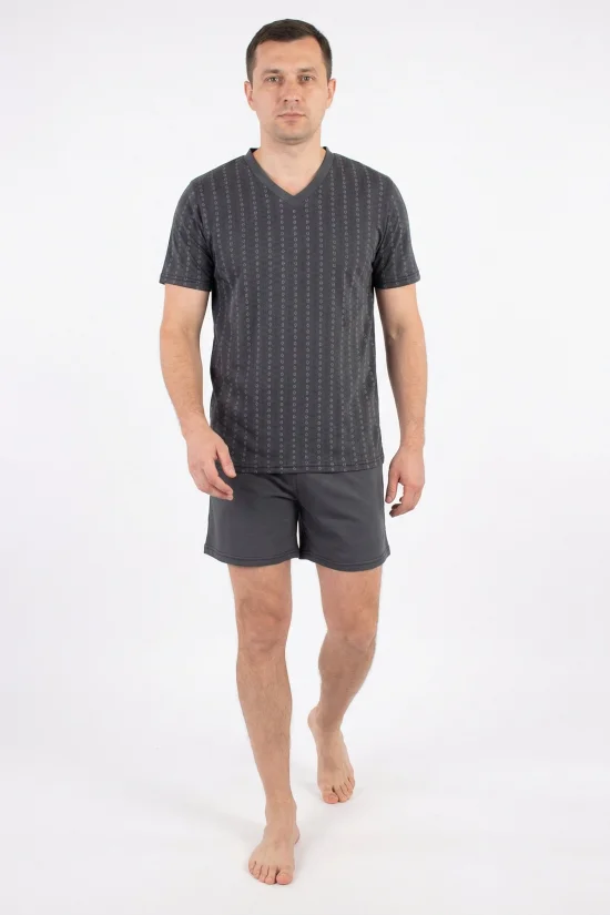 Пижами с къс ръкав Мъжка пижама с къс ръкав и къс панталон