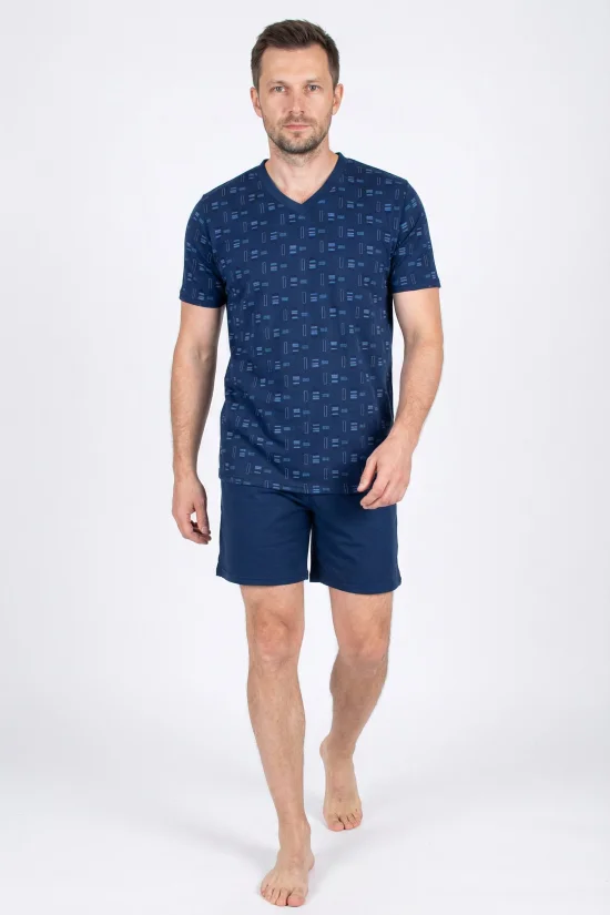 Пижами с къс ръкав Мъжка пижама с къс ръкав и къс панталон