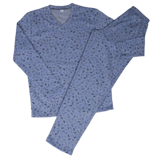 Пижами с дълъг ръкав Мъжка зимна пижама лека вата