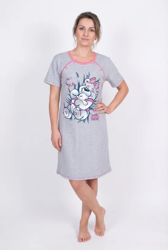 Дамски нощници Дамска нощница за бременни къс ръкав