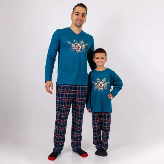 Детски Детска зимна коледна пижама интерлог