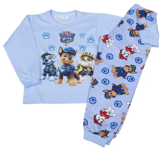 Пижами с дълъг ръкав Детска зимна пижама лека вата